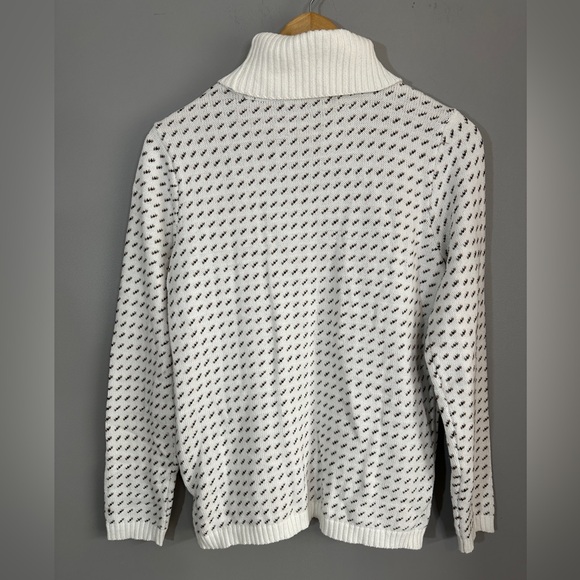 Karen Scott Winter White Pattern Pullover Turtleneck Sweater Womens Small NWT - Picture 7 of 7